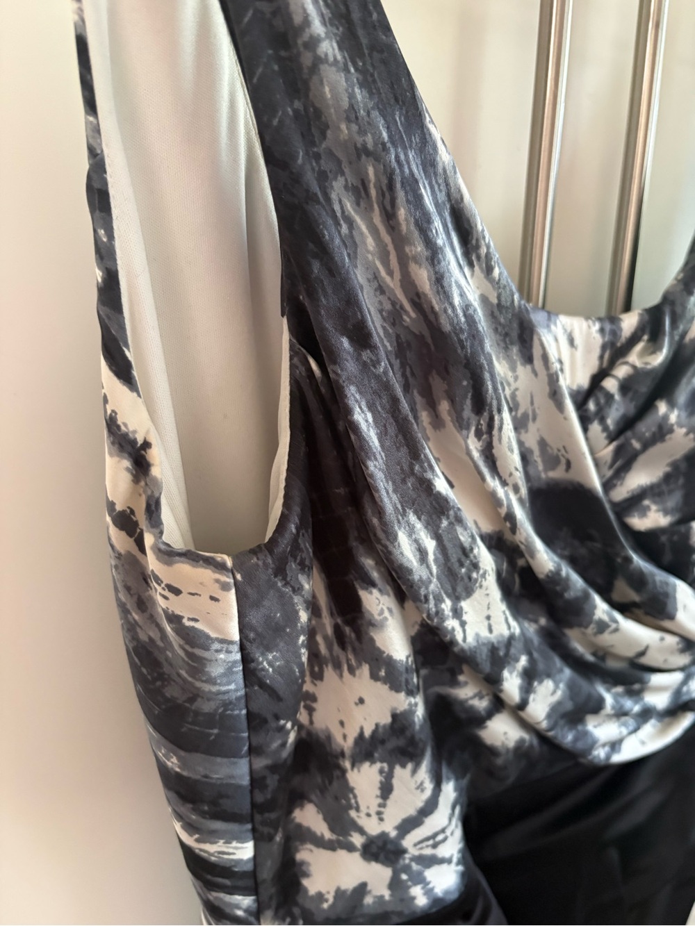 Sleeveless Dress with Marble Print Bodice Women Size XS - Picture 4 of 6